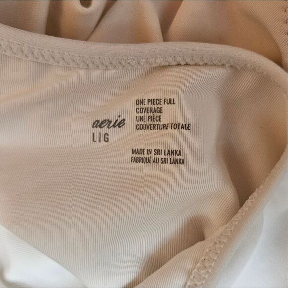 Aerie Light Cream One-Piece Swimsuit - Picture 4 of 4